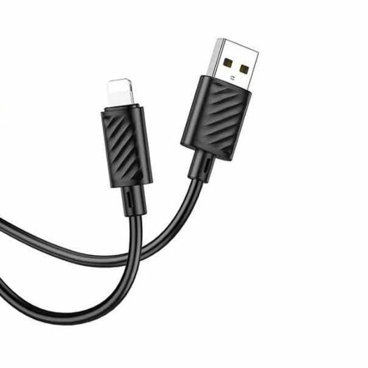 Кабель Hoco X88 Gratified charging data cable for Lightning Black 18175