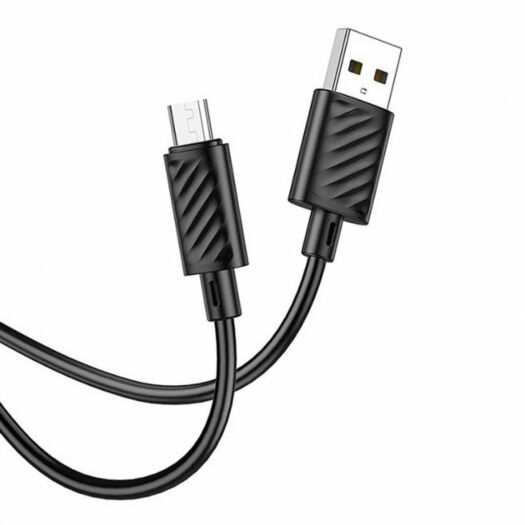 Кабель Hoco X88 Gratified charging data cable for Micro Black 18176