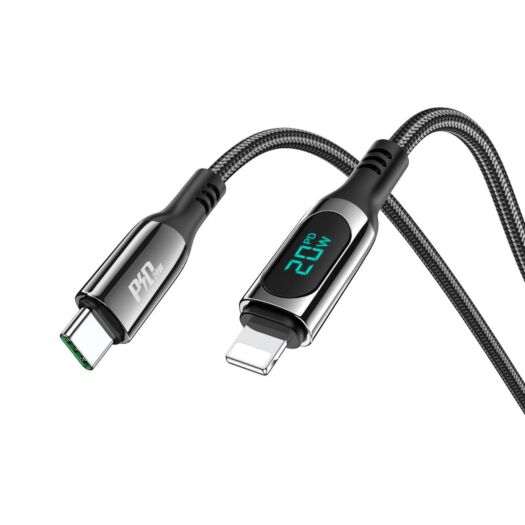 Кабель Hoco S51 Extreme PD charging data cable for Lightning Black 18181