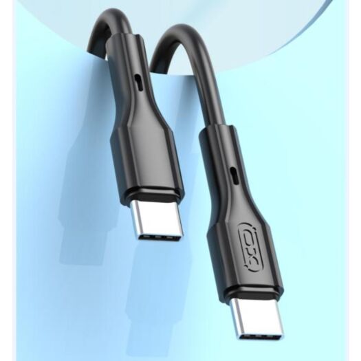 Кабель XO NBQ231B Rock Series Type-c to TYPE-C 60W Data Cable Black 18212