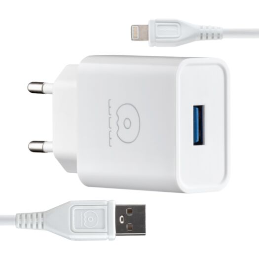 МЗП WUW T28 2.4A USB with Lightning Cable White 18362