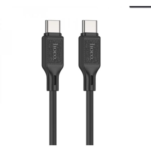 Кабель Hoco X90 Cool 60W silicone charging data cable for Type-C to Type-C Black 18513