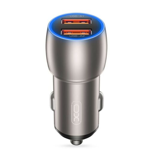 АЗП XO CC52 Metal Smart Dual USBQC3.0 36W Car Charger Tranish 18548