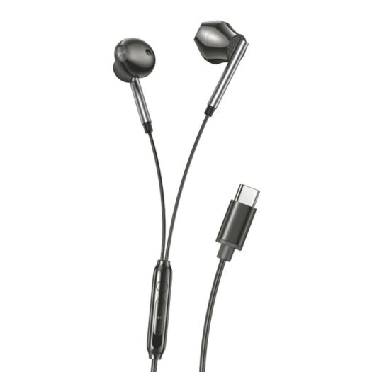 Навушники XO EP66 Crescent Type-C digital decoding flat earphone Black 18564