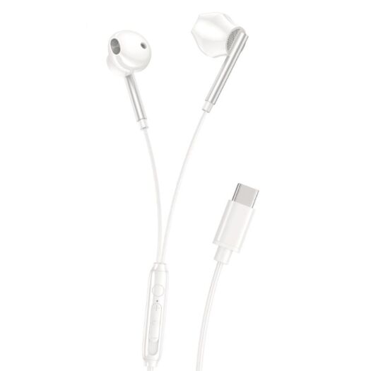 Навушники XO EP66 Crescent Type-C digital decoding flat earphone White 18565