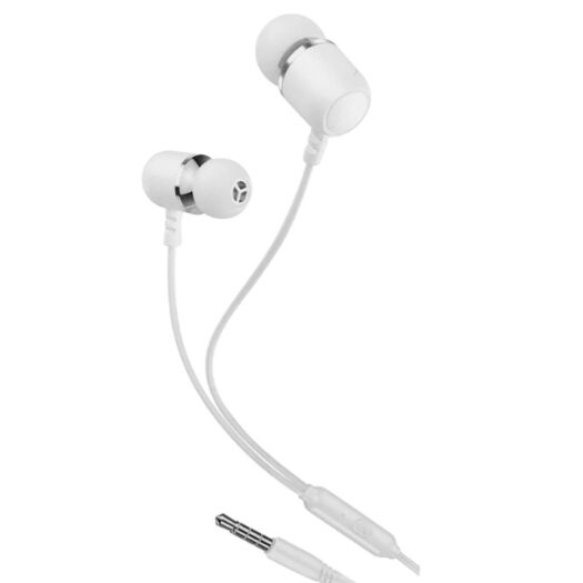 Навушники XO EP64 van tone in-ear metal earphone White 18570