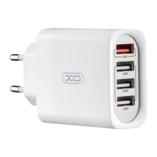 МЗП XO L100 ( EU ) 4USB fast charging charger 1USB QC3.0 + 3USB 2.4A White 18593