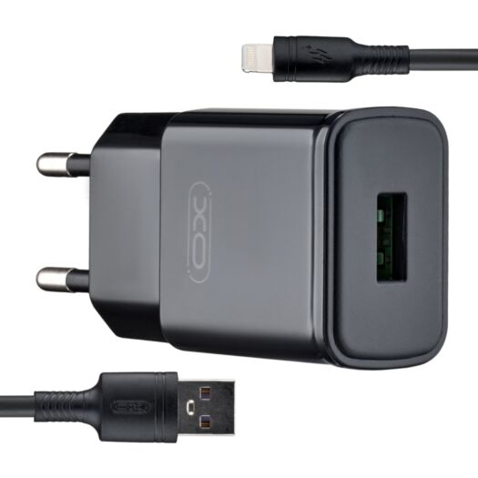 МЗП XO L92D ( EU ) QC3.0 18W with Lightning cable ( NB111 ) BLack 18596