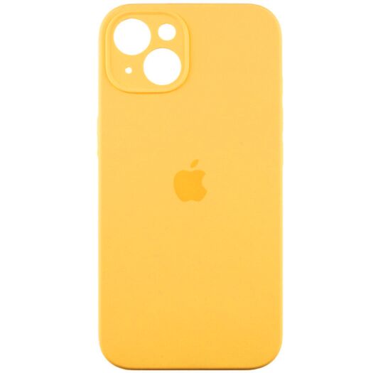 Чехол Silicone Case Square Protected Camera iPhone 14 Yellow (4) 18859