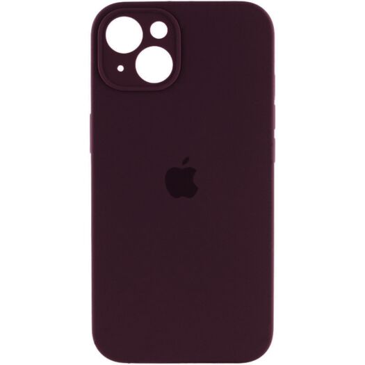 Чехол Silicone Case Square Protected Camera iPhone 14 Maroon (35) 18869
