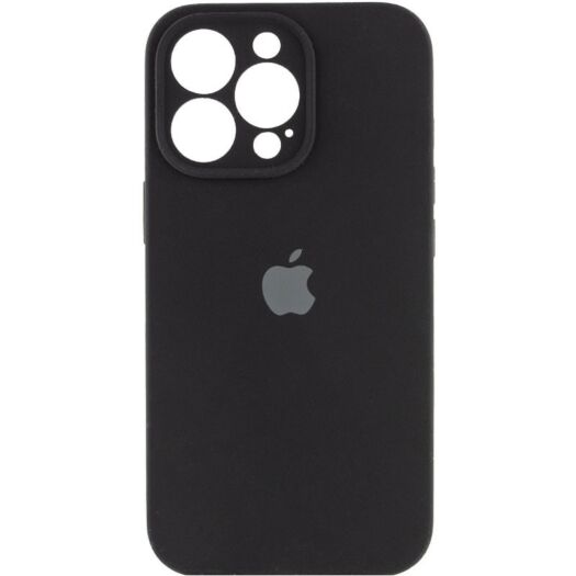 Чехол Silicone Case Square Protected Camera iPhone 14 Pro Max Black (14) 18890