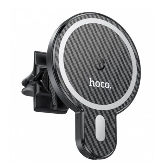 Холдер Hoco CA85 Ultra-fast magnetic wireless charging car holder Black 19015