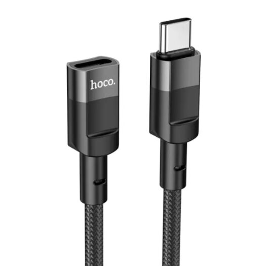 Кабель Hoco U107 Type-C Male to Type-C Female USB2.0 extension cable 1.2M Black 19023
