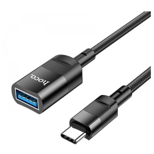 Кабель Hoco U107 Type-C male to USB female USB3.0 charging data sync  extension cable Black 19024