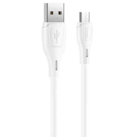 Кабель Hoco X61 Ultimate silicone charging data cable for Micro White 19030