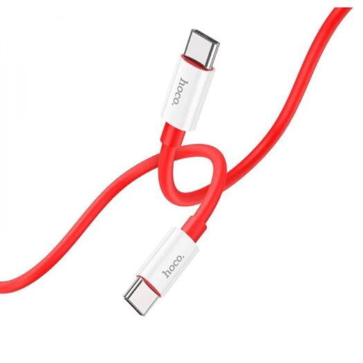 Кабель Hoco X87 Magic silicone 60W PD charging data cable for Type-C to Type-C Red 19034