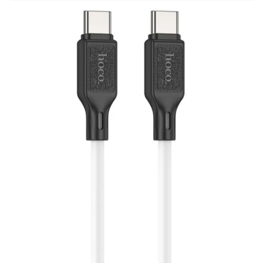 Кабель Hoco X90 Cool 60W silicone charging data cable for Type-C to Type-C White 19038