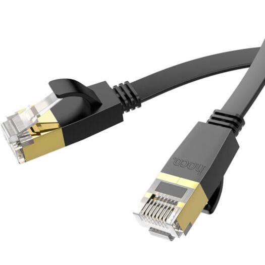 Патч-корд Hoco US07 General pure copper flat network cable (L-3M) Black 19500