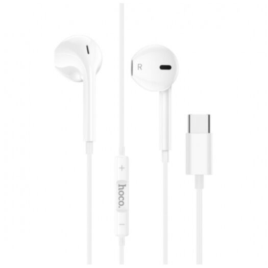 Навушники Hoco M101 Crystal joy Type-C wire-controlled digital earphones with microphone White 19517