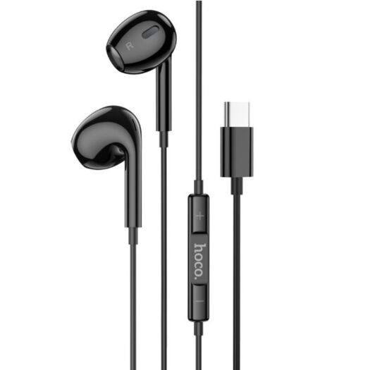 Навушники Hoco M101 Max Crystal grace Type-C wire-controled digital earphones with microphone Black 19519