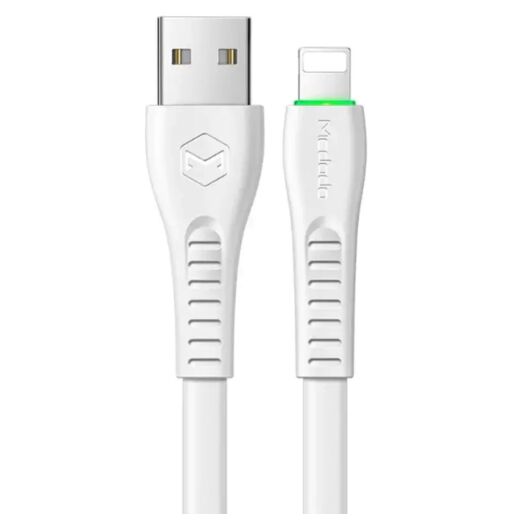 Кабель McDodo Flying Fish Series Lightning Data Cable with LED Light 1.2m CA-6360 White 19671