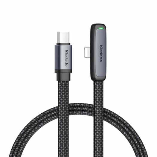 Кабель McDodo Zebra Series 36W Type-C to Lightning 90 Degree Data Cable 1.2m CA-3350 Black 19716