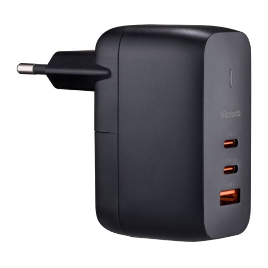 СЗУ McDodo Mecha Series 65W GaN Dual Type-C + USB Mini Size Wall Charger (EU plug) CH-0291 Black 19750