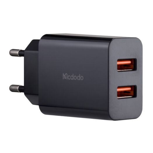 МЗП McDodo QC3.0 Dual USB Port Charger ( EU plug ) CH-8910 Black 19752