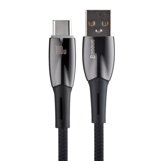 Кабель Baseus Glimmer Series Fast Charging Data Cable USB to Type-C 100W 1m Black 19933