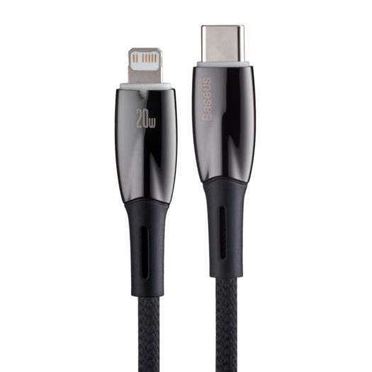 Кабель Baseus Glimmer Series Fast Charging Data Cable Type-C to iP 20W 1m Black 19936