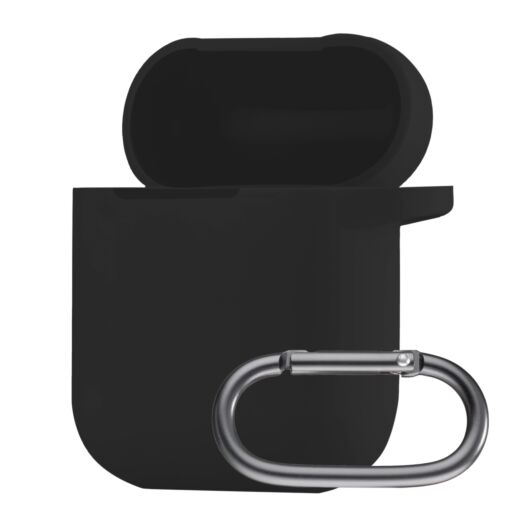 Чехол Silicone Case 1,2mm for AirPods 1/2 Black 20404