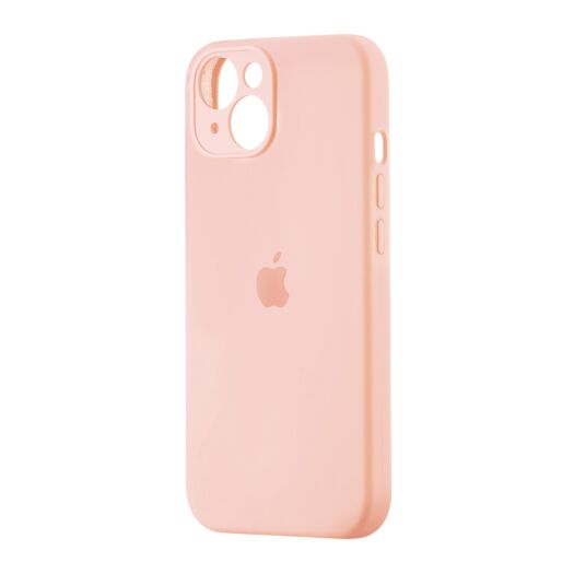 Чехол Silicone Case Square Protected Camera iPhone 14 Grapefruit (37) 20658