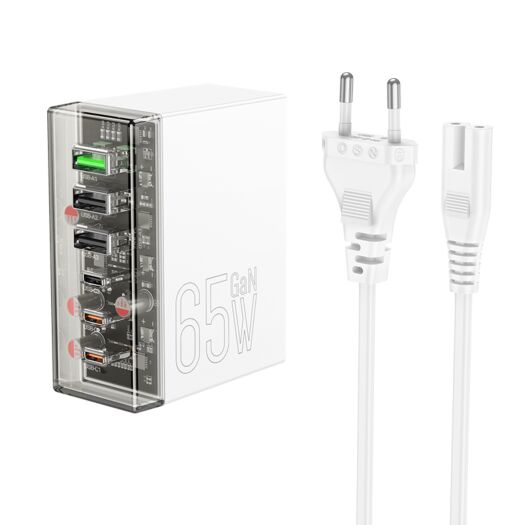 СЗУ Hoco N36 Fuerza six-port PD65W charger(EU) White 24318