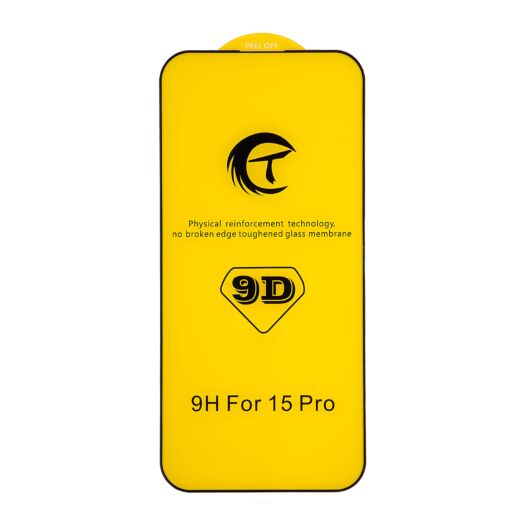 Защитное стекло Tempered 5D iPhone 15 Pro Black 24967