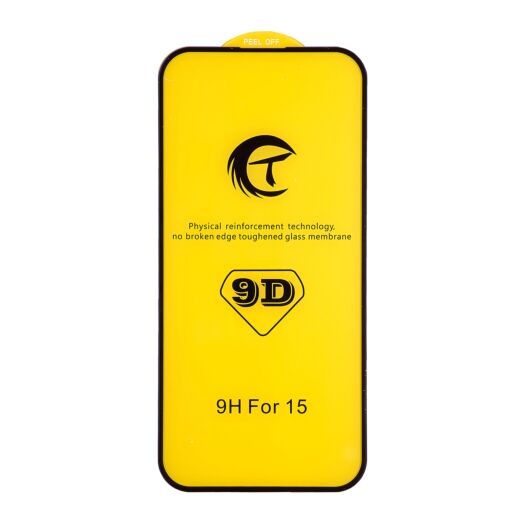 Защитное стекло Tempered 5D iPhone 15 Black 24968