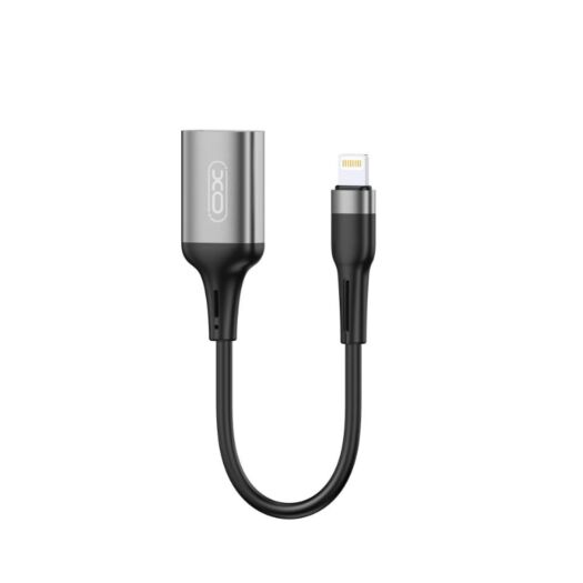 Кабель XO NB201 OTG USB 2.0 transfer speed 480Mbp for Lightning (OTG function) Black (Уцінка, м'ята упаковка) 25854